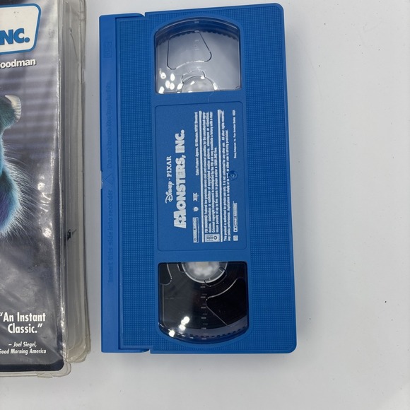 Monsters, Inc. VHS, 2002 Rare Blue Tape Edition – Clear Clamshell – Disney Pixar - Picture 7 of 9